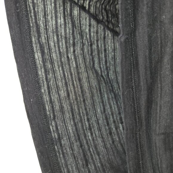 BOSS Mens Short Sleeve Black Striped Sheer T-shirt slim fit mercerized cotton L - Picture 9 of 10